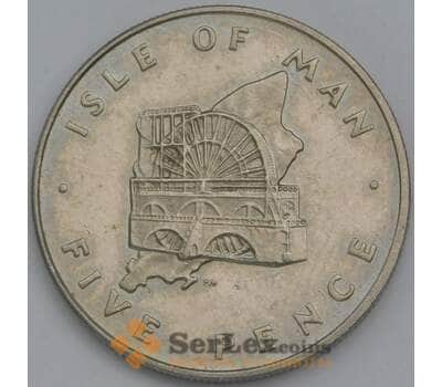 Монета Мэн остров 5 пенсов 1977 КМ35 AU арт. 38775