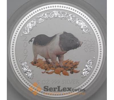 Монета Австралия 8 долларов 2007 Proof эмаль Год Свиньи арт. 28421