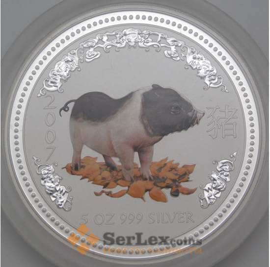 Австралия 8 долларов 2007 Proof эмаль Год Свиньи арт. 28421