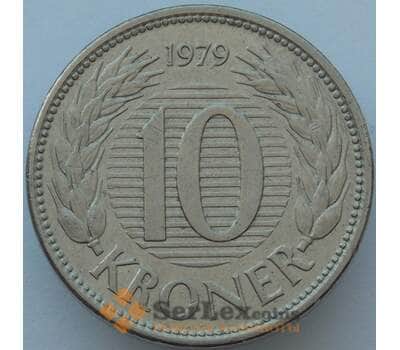 Монета Дания 10 крон 1979 КМ864 aUNC (J05.19) арт. 16780