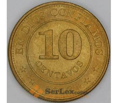 Никарагуа 10 сентаво 2002 КМ98 UNC арт. 54132