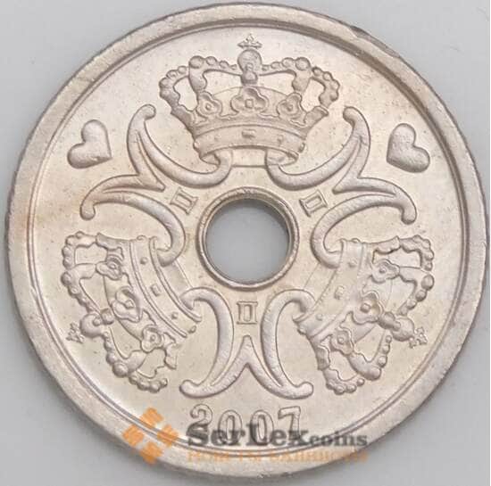 Дания монета 1 крона 2007 КМ873 aUNC арт. 45120