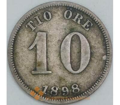 Монета Швеция 10 эре 1898 КМ755 VF арт. 12429