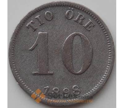 Монета Швеция 10 эре 1898 КМ755 VF арт. 12429