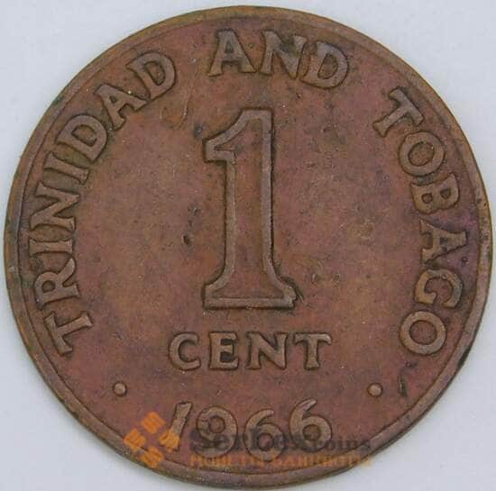 Тринидад и Тобаго 1 цент 1966 КМ1 VF арт. 57524