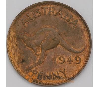 Монета Австралия 1 пенни 1949 КМ43 AU арт. 38123