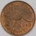 Монета Австралия 1 пенни 1949 КМ43 AU арт. 38123