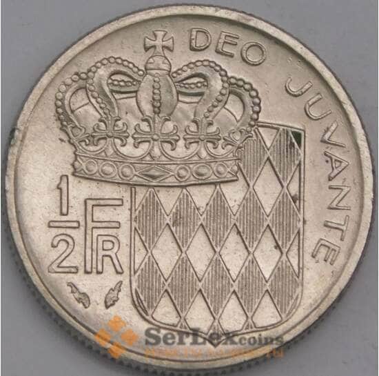 Монако монета 1/2 франка 1979 КМ145 XF арт. 43193