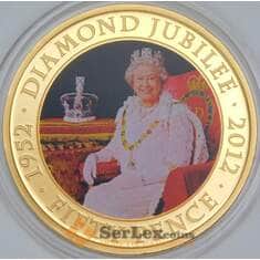 Джерси 50 пенсов 2011 UC213 Proof 60 лет коронации  арт. 56799
