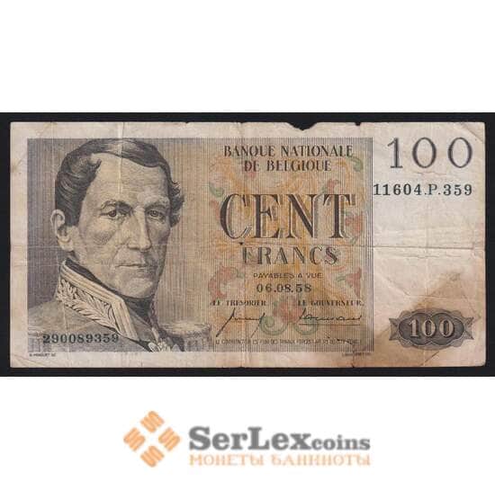 Бельгия 100 франков 1958 Р129 G арт. 53008
