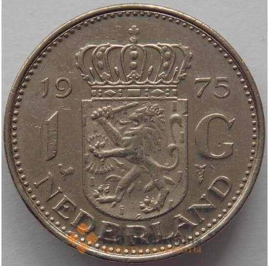 Нидерланды 1 гульден 1975 КМ184а XF Королева Юлиана (J05.19) арт. 17064