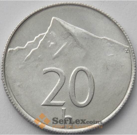 Словакия 20 геллеров 1994 КМ18 UNC (J05.19) арт. 17307