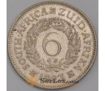 Южная Африка ЮАР монета 6 пенсов 1923 КМ16а XF арт. 42130