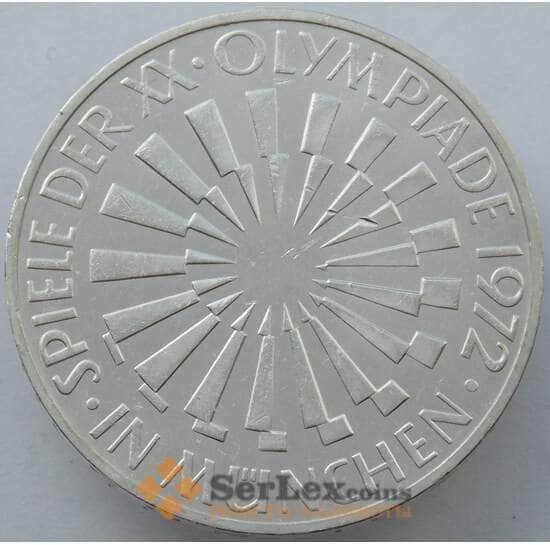 Германия 10 марок 1972 J КМ134 BU Серебро Эмблема (J05.19) арт. 14925