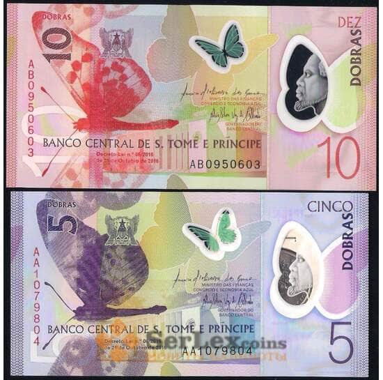 Сан Томе и Принсипи 5 и 10 добра 2016 UNC арт. 13590