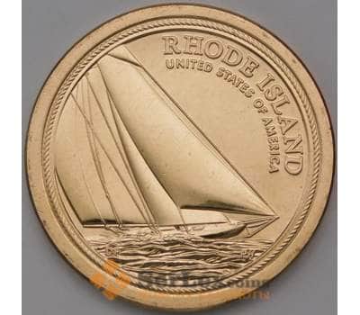 Монета США 1 доллар 2022 D UNC Инновация №14 Род Айленд ЯХТА  арт. 31402