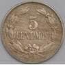 Венесуэла монета 5 сентимо 1921 27 XF арт. 41402