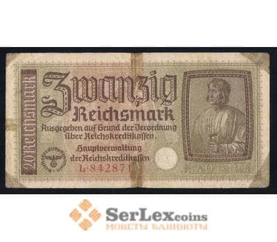 Банкнота Германия 20 марок 1940 РR139 VF- арт. 37161