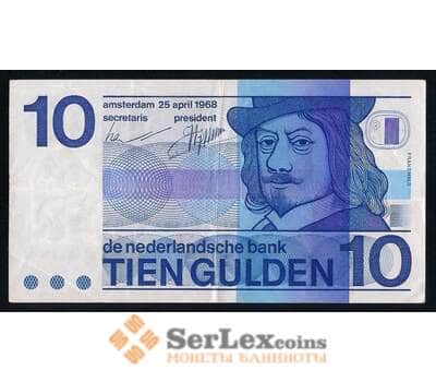Банкнота Нидерланды 10 гульденов 1968 Р91 VF арт. 40364
