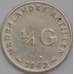 Монета Нидерландские Антиллы 1/4 гульдена 1962 КМ4 VF арт. 39827