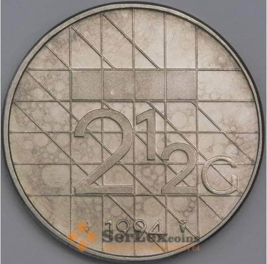 Нидерланды монета 2 1/2 гульдена 1994 КМ206 XF  арт. 43567