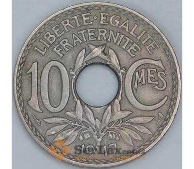 Франция 10 сантимов 1917 КМ866а XF арт. 57045