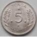 Монета Тонга 5 сенити 1967 КМ6 XF арт. 6576