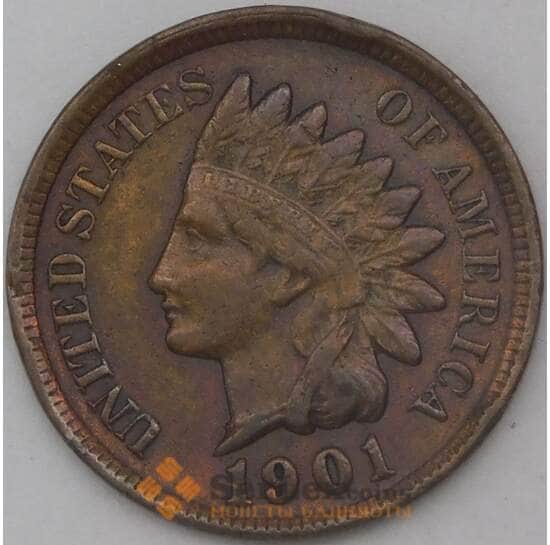 США 1 цент 1901 КМ90а XF арт. 26142