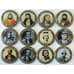 Набор монет жетонов 2020 12 шт. Правители России №3 арт. 38552