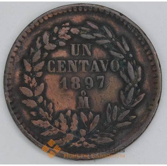 Мексика 1 сентаво 1897 МО КМ391 VF арт. 56152 Мексика 1 сентаво 1897 МО КМ391 VF арт. 56152