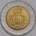 Сан-Марино 500 лир 1987 КМ209 aUNC 15 лет возобновлению чеканке монет арт. 41567