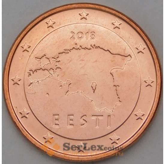 Эстония 5 центов 2018 КМ63 UNC арт. 29042