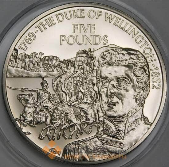 Гернси 5 фунтов 2002 КМ129 BU Артур Уэлсли Веллингтон арт. 54912