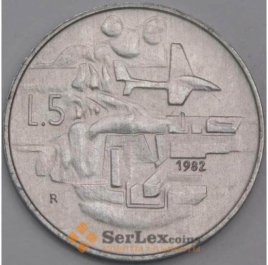 Сан-Марино монета 5 лир 1982 КМ133 UNC Социальные достижения арт. 40977