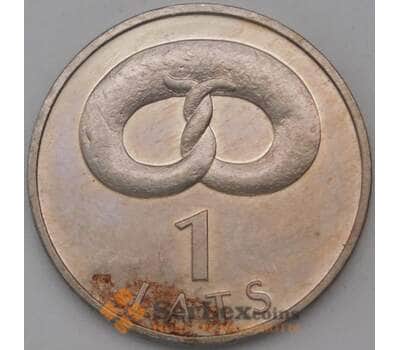 Монета Латвия 1 лат 2005 КМ66 VF Крендель арт. 23706