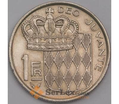 Монако монета 1 франк 1975 КМ140 AU арт. 43158
