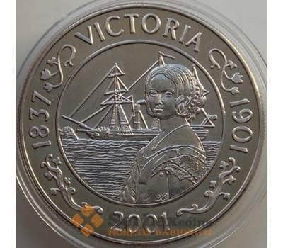 Монета Остров Святой Елены 50 пенсов 2001 BU Виктория 1837-1901 арт. 13827