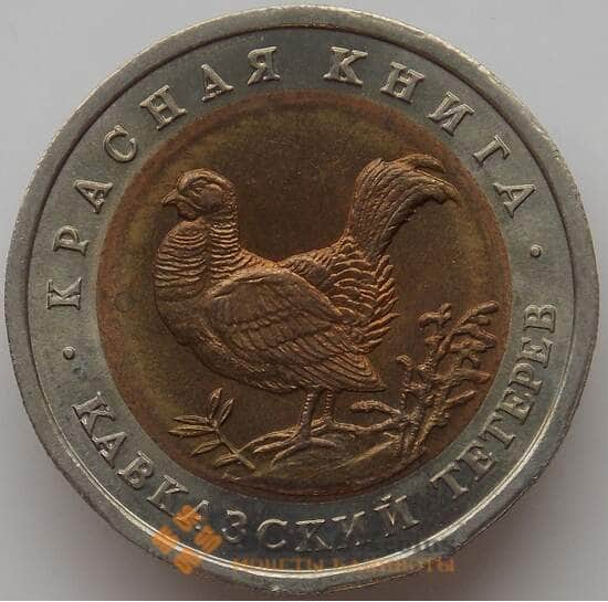 Россия 50 рублей 1993 Y332 Красная книга Тетерев aUNC арт. 12028 Россия 50 рублей 1993 Y332 Красная книга Тетерев aUNC арт. 12028