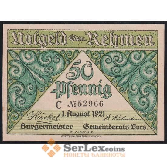 Германия Ремен нотгельд 50 пфеннигов 1921 XF арт. 47716