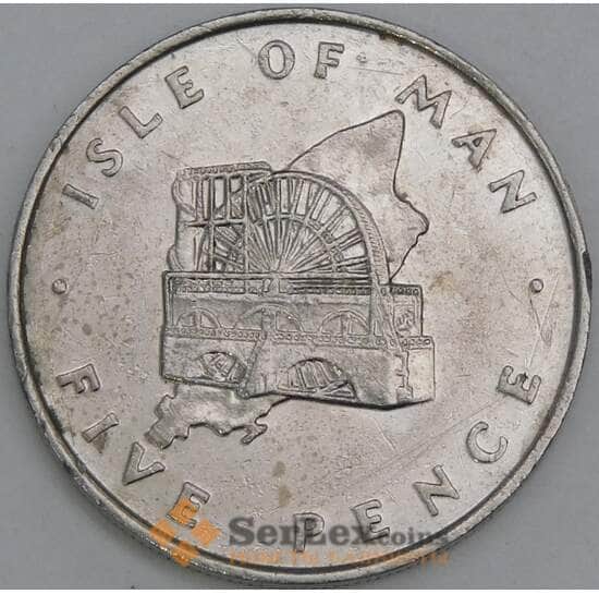 Мэн остров 5 пенсов 1976 КМ35 VF механика арт. 56339