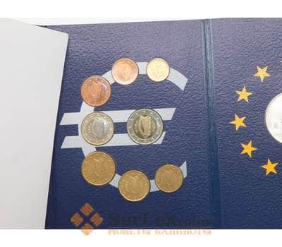 Монета Ирландия Официальный набор Евро 1 цент - 2 евро 2002 (8 шт)+ жетон серебряный Дублин BU арт. 28549