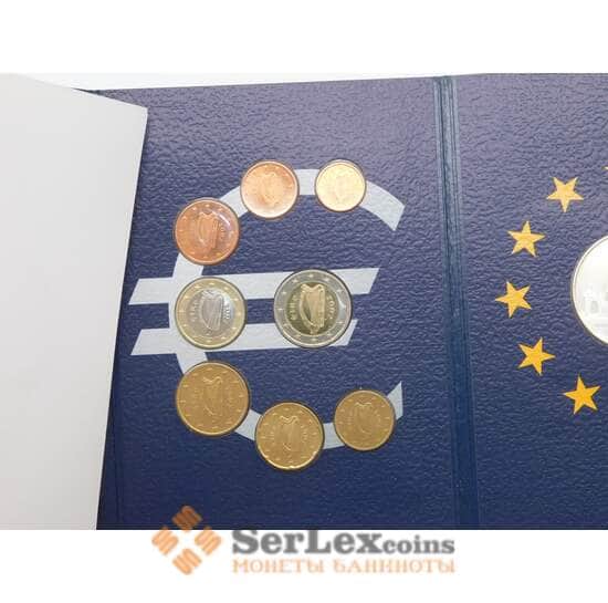 Ирландия Официальный набор Евро 1 цент - 2 евро 2002 (8 шт)+ жетон серебряный Дублин BU арт. 28549
