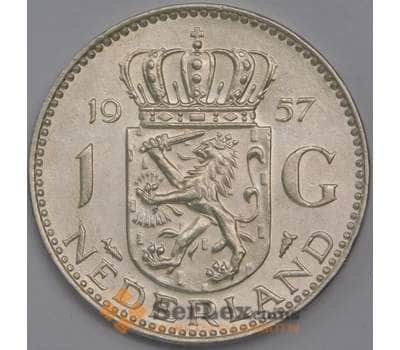 Монета Нидерланды 1 гульден 1957 КМ184 AU  арт. 40325