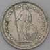 Монета Швейцария 1/2 франка 1962 КМ23 XF арт. 28165