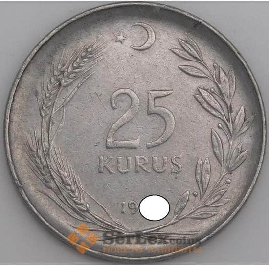 Турция монета 25 куруш 1967-1978 КМ892.3 XF арт. 11522