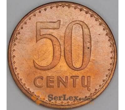 Литва 50 центов 1991 КМ80 UNC арт. 53344