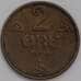 Монета Норвегия 2 эре 1948 КМ37 AU арт. 39795