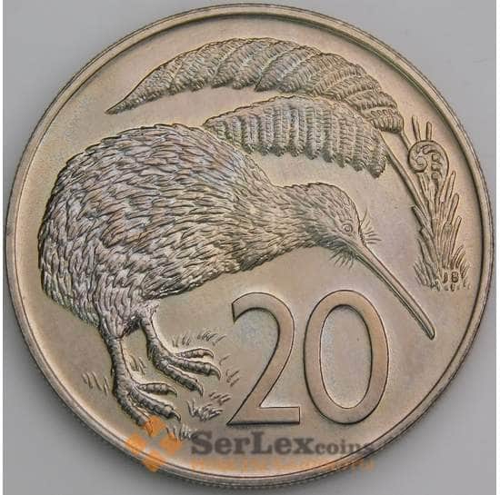 Новая Зеландия 20 центов 1972 КМ36 UNC арт. 46537