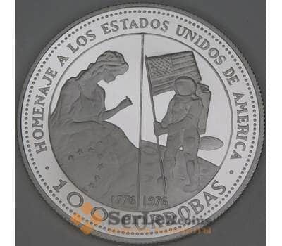 Никарагуа 100 кордоба 1975 КМ35 Proof 200-летие независимости США арт. 54101