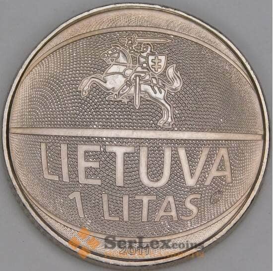 Литва 1 лит 2011 КМ177 aUNC Чемпионат Европы по баскетболу арт. 53356
